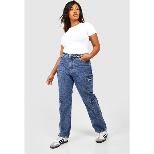 Grande Taille - Jean Cargo Basique - boohoo - Modalova