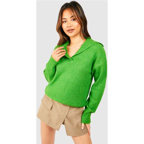 Pull Côtelé À Col Polo - boohoo - Modalova