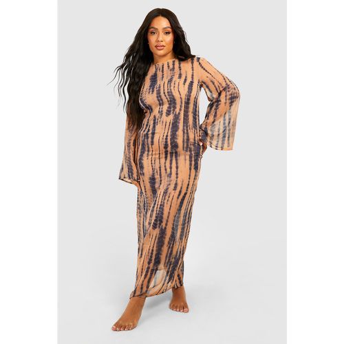 Grande Taille - Robe De Plage Tie Dye À Manches Évasées - boohoo - Modalova