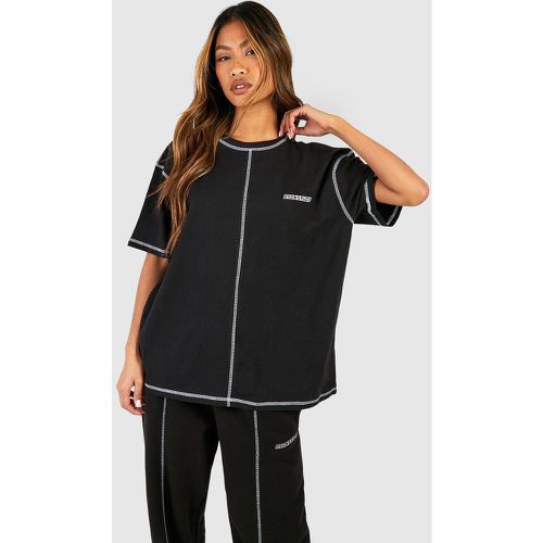 T-Shirt Oversize À Coutures Contrastantes - boohoo - Modalova