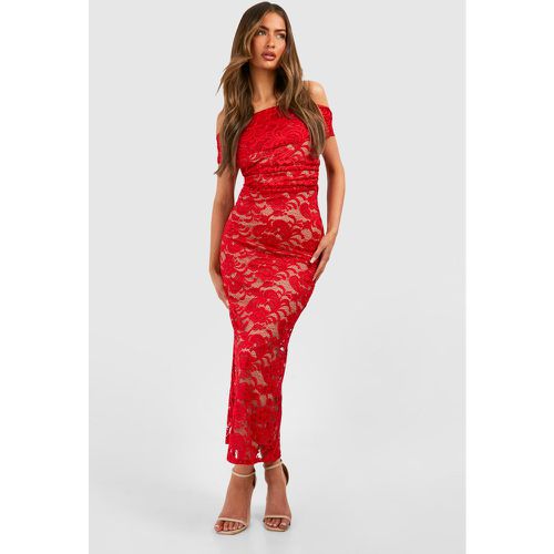 Bardot Red Lace Maxi Dress - boohoo - Modalova