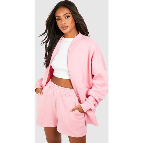 Bomber Zip Through Short Tracksuit - boohoo - Modalova