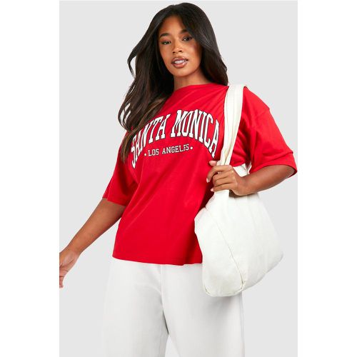 Plus" Santa Monica Oversized T-Shirt - boohoo - Modalova