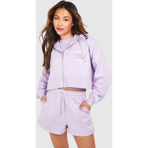 Dsgn Studio Sports Club Bubble Boxy Crop Hoodie - boohoo - Modalova