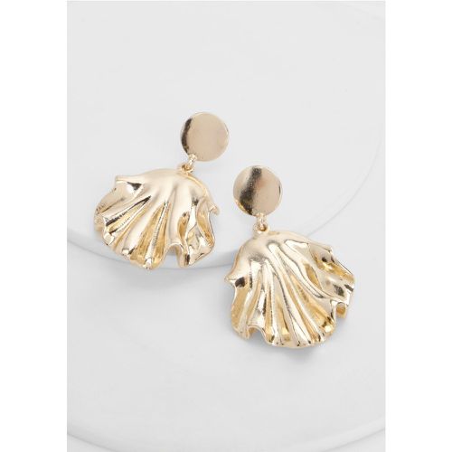 Textured Metal Statement Earrings - boohoo - Modalova