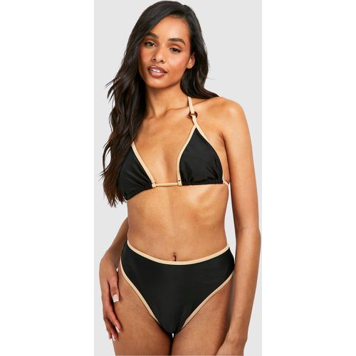 Tall" Contrast Trim Detail Bikini Set - boohoo - Modalova