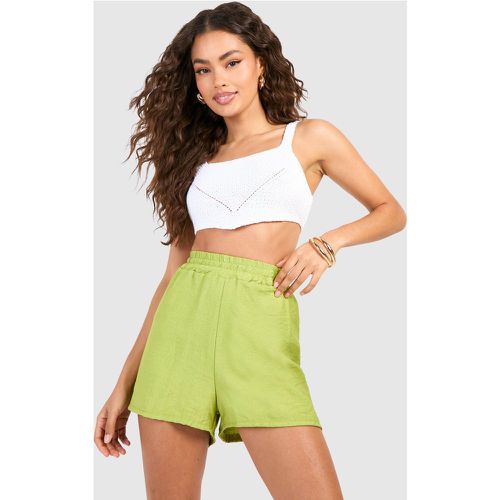 Linen Look Shorts - boohoo - Modalova