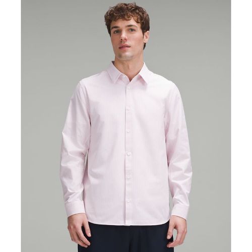 – Chemise à manches longues New Venture coupe classiques – Blanc/Rose/É – Taille L - lululemon - Modalova