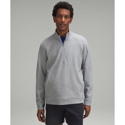 – Haut demi-zippé en double maille texturés – Gris/Noir – Taille S - lululemon - Modalova