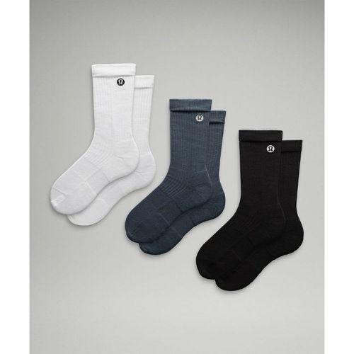 – Chaussettes Daily Stride Comfort es Lot de 3s – Blanc/Blue/Noir – Taille L - lululemon - Modalova