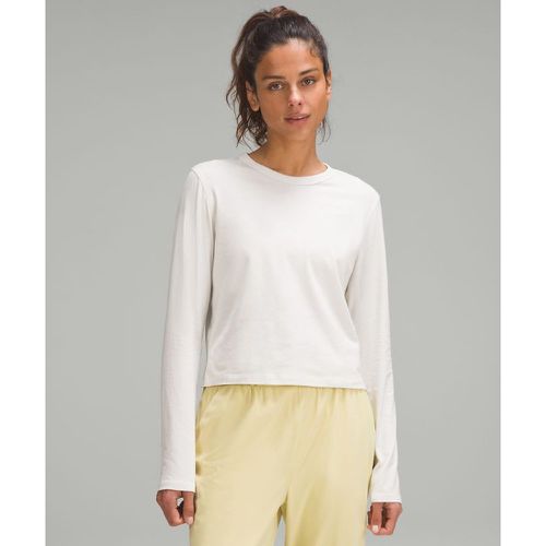 – Haut manches longues coupe classiques – mélange de coton – Taille 0 - lululemon - Modalova