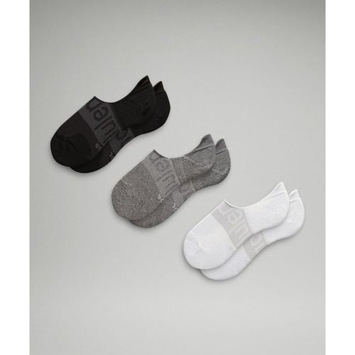 – Chaussettes invisibles Power Stride avec Active Grip Trios – Blanc/Gris/Noir – Taille L - lululemon - Modalova