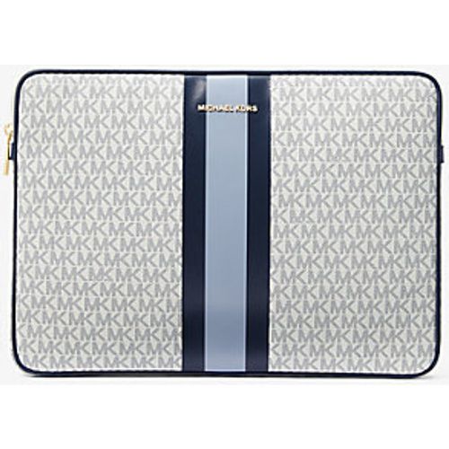 MK Pochette Jet Set rayée avec logo pour ordinateur portable 13 pouces - //BLEU PÂLE(BLEU) - Michael Kors - MICHAEL Michael Kors - Modalova