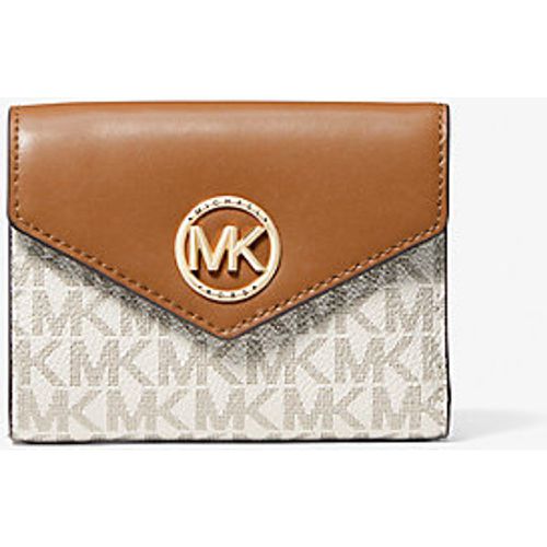 MK Portefeuille enveloppe à trois volets Carmen en cuir de taille moyenne avec logo - / - Michael Kors - MICHAEL Michael Kors - Modalova