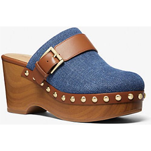 MK Sabot Rye à semelle compensée en jean - - Michael Kors - MICHAEL Michael Kors - Modalova