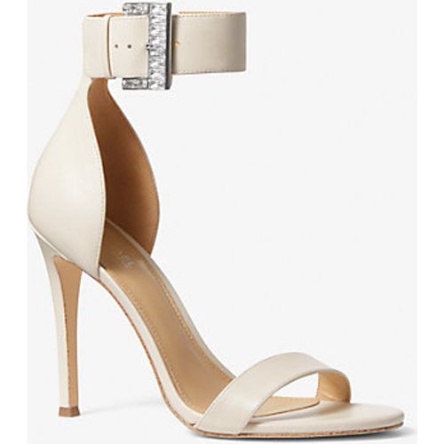 MK Sandale Giselle en cuir travaillé et orné de cristaux - CRÈME CLAIRE(NATUREL) - Michael Kors - MICHAEL Michael Kors - Modalova