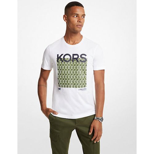 MK T-shirt en coton à logo treillis - - Michael Kors - Michael Kors Mens - Modalova