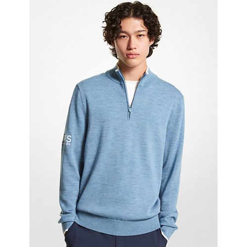 MK Pull de golf en laine mérinos à quart de zip - - Michael Kors - Michael Kors Mens - Modalova