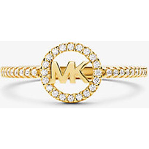 MK Bague à logo en argent sterling plaqué en métal précieux - Michael Kors - Modalova