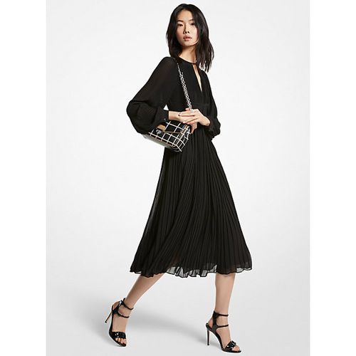 MK Robe plissée mi-longue en crêpe georgette - - Michael Kors - MICHAEL Michael Kors - Modalova