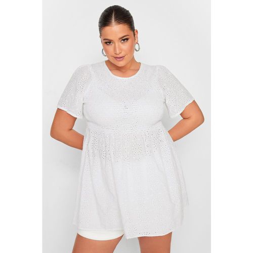 Top Broderie Anglaise Style Plissé , Grande Taille & Courbes - Yours - Modalova