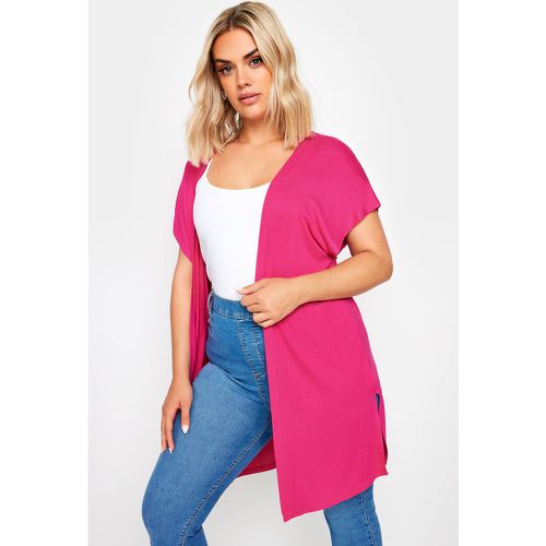 Curve Pink Short Sleeve Cardigan, Grande Taille & Courbes - Yours - Modalova