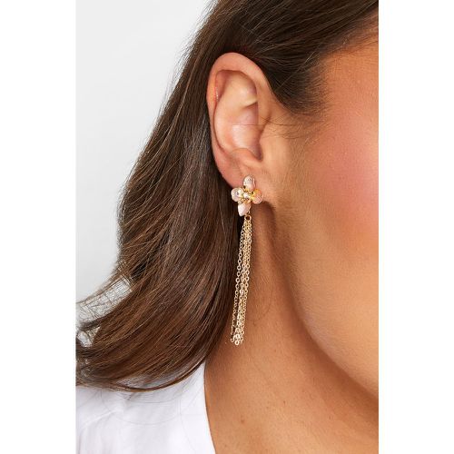 Gold Flower Tassel Earrings - Yours - Modalova
