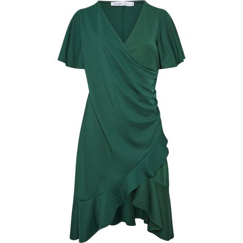 Curve Emerald Green Ruched Midi Dress, Grande Taille & Courbes - Yours London - Modalova
