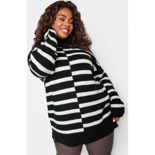 Pull Blanc & Contrasté Rayures , Grande Taille & Courbes - Yours - Modalova