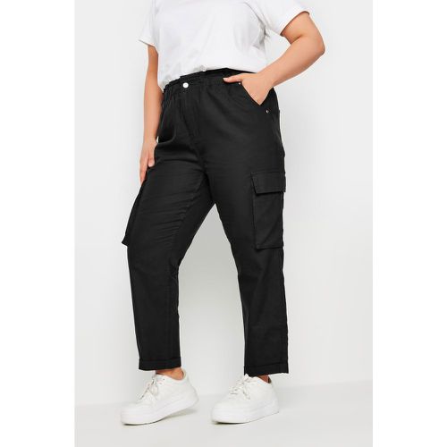 Curve Black Paperbag Utility Trousers, Grande Taille & Courbes - Yours - Modalova