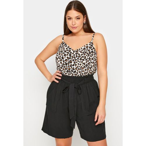 Curve Black Paperbag Shorts, Grande Taille & Courbes - Yours - Modalova