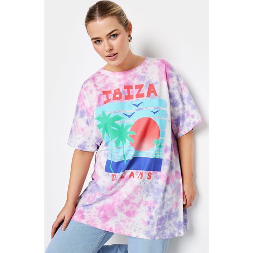 Tshirt Tie & Dye 'Ibiza Dreams' , Grande Taille & Courbes - Yours - Modalova