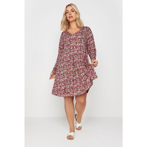 Robe Midi Floral Manches Longues , Grande Taille & Courbes - Yours - Modalova