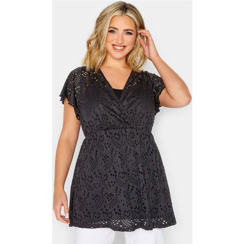 Top Broderie Anglaise Coupe Cachecoeur , Grande Taille & Courbes - Yours - Modalova