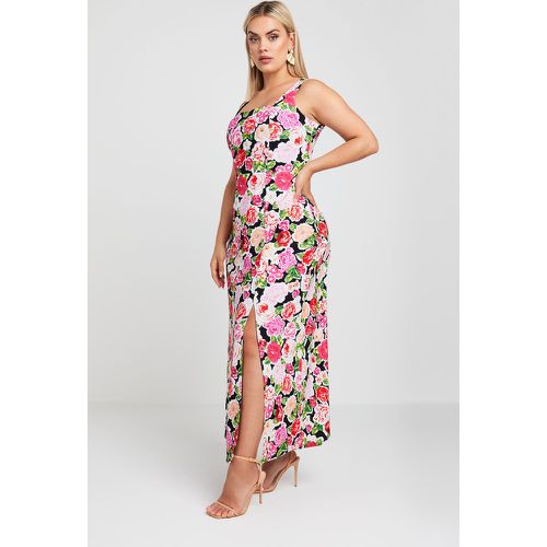 Robe Noire Maxi Floral , Grande Taille & Courbes - Limited Collection - Modalova
