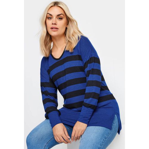 Yours Luxury Curve Blue Striped Top, Grande Taille & Courbes - Yours Luxury Capsule Collection - Modalova