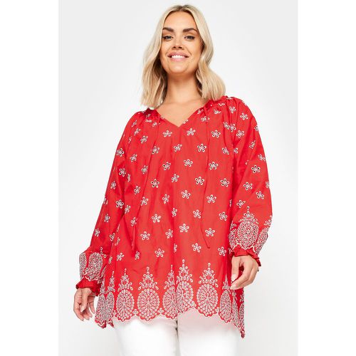 Blouse Floral Broderie Anglaise , Grande Taille & Courbes - Yours - Modalova