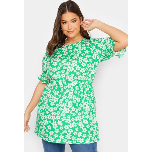 Top Floral Coupe Peplum, Grande Taille & Courbes - Yours - Modalova