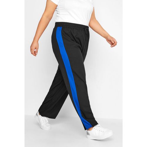 Pantalon Wide Leg Bande Bleue Taille Élastique , Grande Taille & Courbes - Yours - Modalova