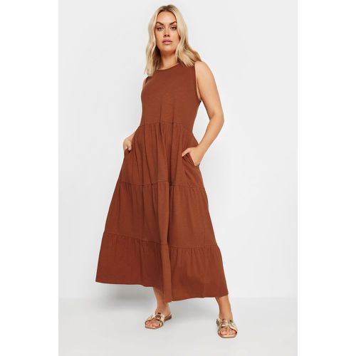 Curve Rust Tiered Midaxi Dress, Grande Taille & Courbes - Yours - Modalova