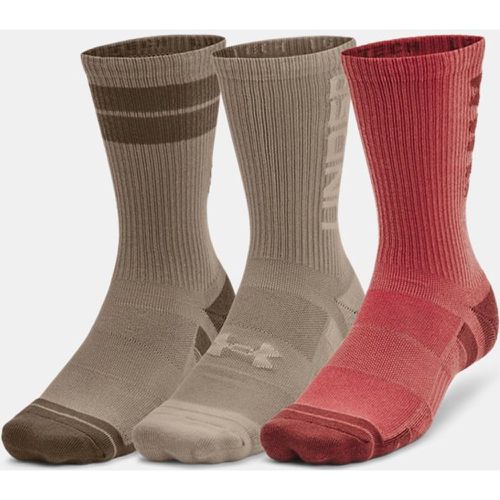 Lot de 3 paires de chaussettes hautes Performance Tech unisexes Sedona / Timberwolf Taupe / Cinna M - Under Armour - Modalova