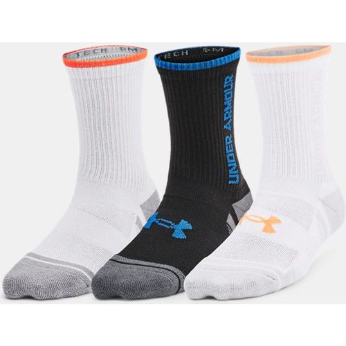 Lot de 3 paires de chaussettes hautes Performance Tech pour enfant / Halo Gris / Viral Bleu XS - Under Armour - Modalova