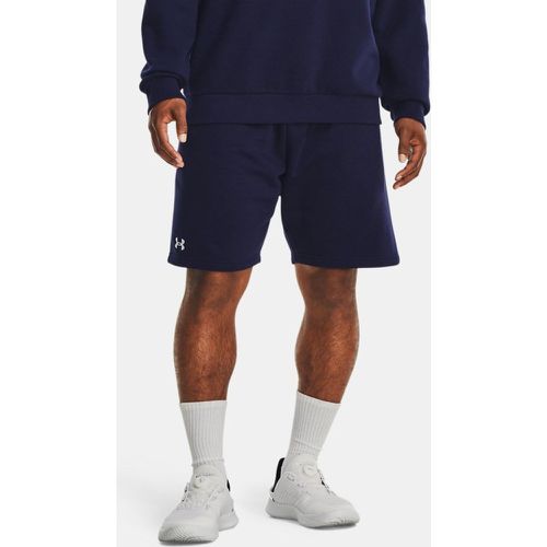 Short Rival Fleece Midnight Marine / Blanc L - Under Armour - Modalova