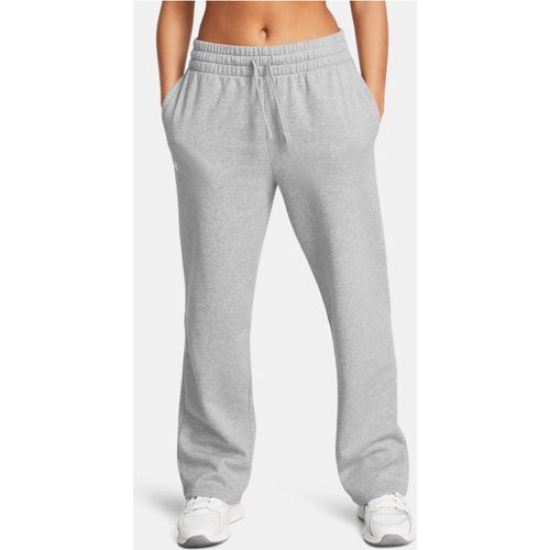 Pantalon droit molletonné Rival Mod Light Heather / Blanc S - Under Armour - Modalova