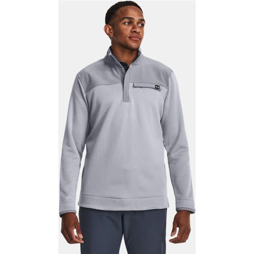 Maillot ½ zip Storm SweaterFleece Acier / Blanc 3XL - Under Armour - Modalova