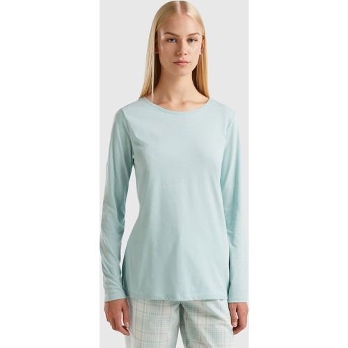 Benetton, T-shirt En Coton Longues Fibres, taille XS, Bleu Vert - United Colors of Benetton - Modalova