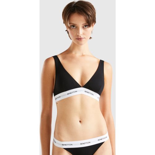 Benetton, Soutien-gorge Triangle En Coton Bio, taille 85, Noir - United Colors of Benetton - Modalova