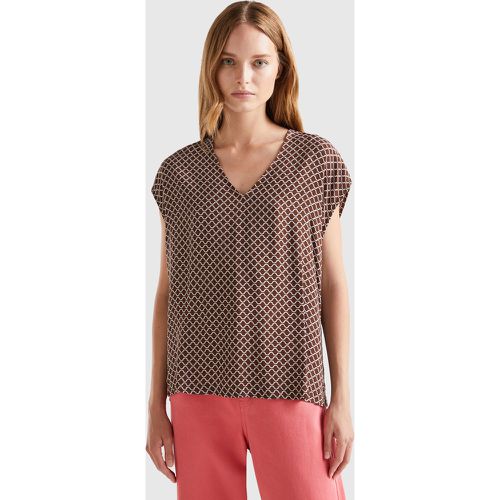 Benetton, Blouse Sans Manches Imprimée, taille M, Marron - United Colors of Benetton - Modalova