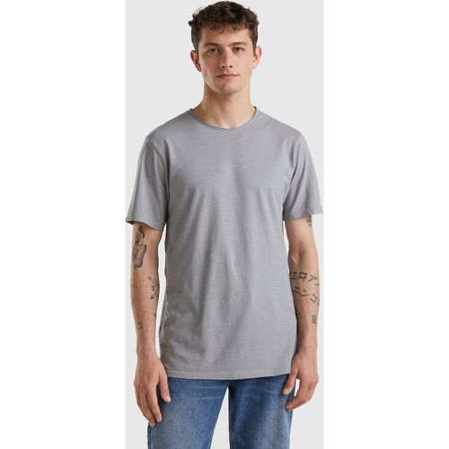 Benetton, T-shirt Gris En Coton Flammé, taille XXL, Gris - United Colors of Benetton - Modalova