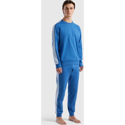 Benetton, Pyjama À Bandes Latérales, taille M, Bleu - United Colors of Benetton - Modalova